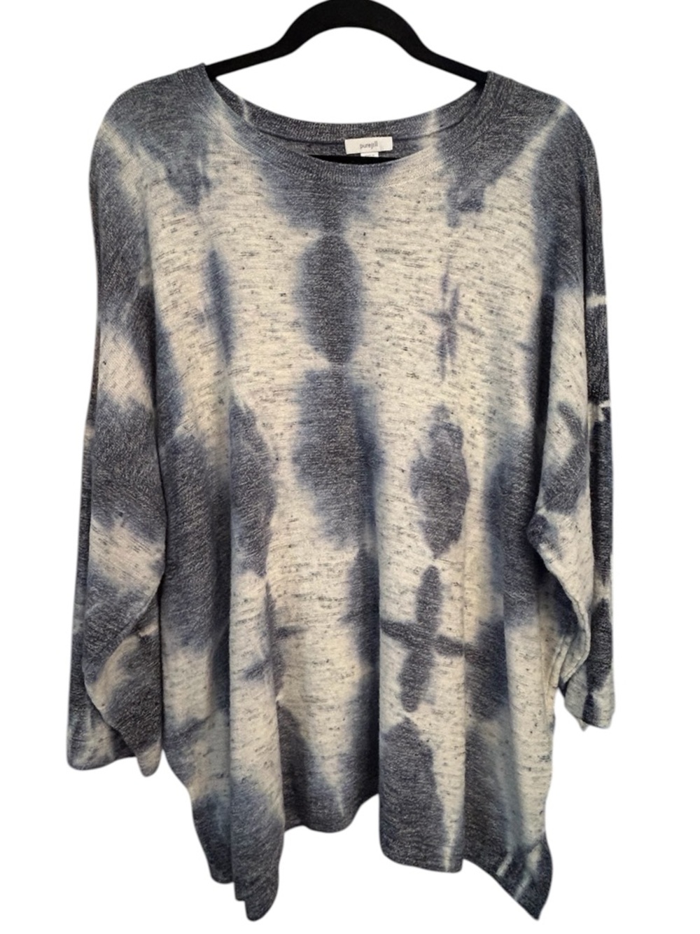 J.Jill Pure Jill Blue and Cream Tie-Dye Pullover Sweater Size: XL TALL